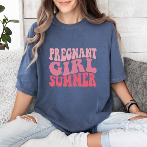 Comfort Colors® Pregnant Girl Summer Shirt, Pregnant Shirt