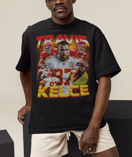 Retro Travis Kelce Vintage 90s Shirt, Vintage Style Football Tee