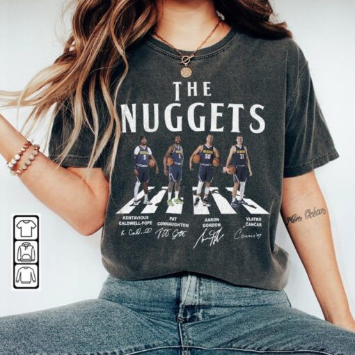 Nuggets Walking Abbey Road Signatures Basketball Shirt, Kentavious