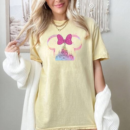 Comfort Colors® Minnie Colorful Castle T-Shirt, Minnie Mouse T-Shirt