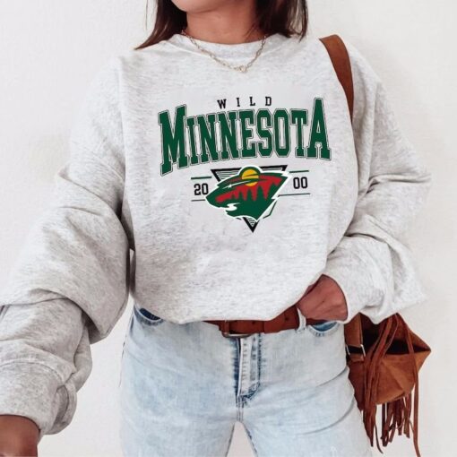 Vintage 90s Minnesota Wild Sweatshirt,Minnesota Hockey Tee