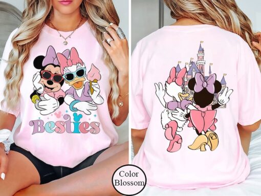 Minnie and Daisy Bestie Comfort Colors Shirt, Disney Bestie Shirt