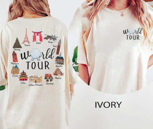 Vintage Disney Epcot World Tour Shirt, Epcot Traveler Shirt
