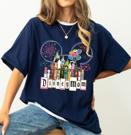 Disney Mom Disney Castle Balloon Shirt, Mrs Potts and Chip, Dumbo Tee