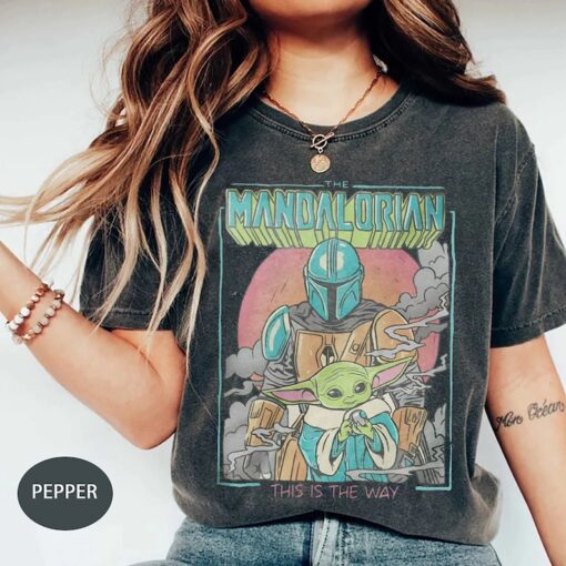 Comfort Color Retro The Mandalorian Shirt, This Is The Way Shirt