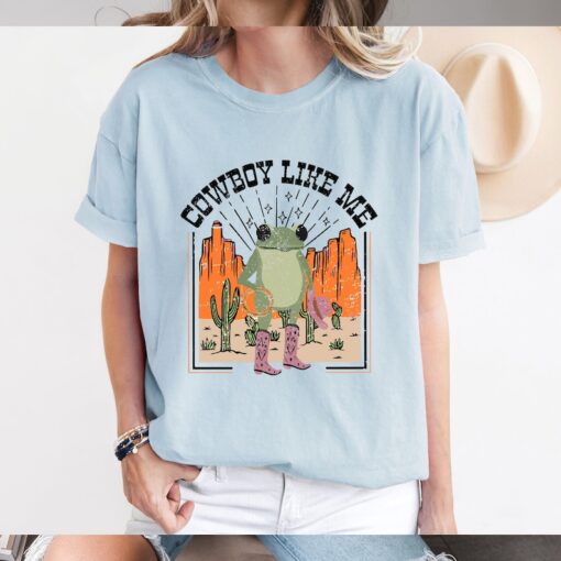 Comfort Colors® Vintage Cowboy Like Me Shirt, Frog Cowboy T Shirt