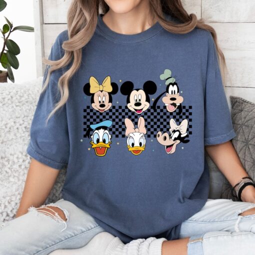 Comfort Colors® Checkered Mickey and Friends Shirt, Mickey Shirt