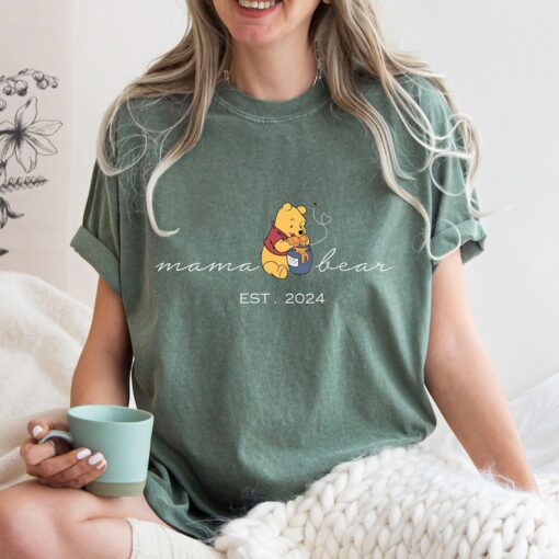 Comfort Colors® Winnie The Pooh Mama Shirt, Pooh Bear Mama Shirt