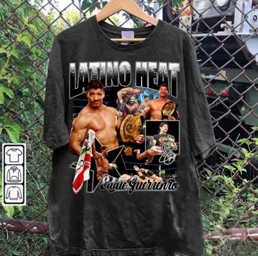 Retro Eddie Guerrero T-Shirt - Vintage Graphic Style Latino Heat