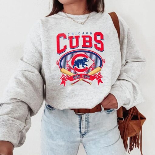 Vintage Chicago Cubs Baseball Baseball Sweatshirt