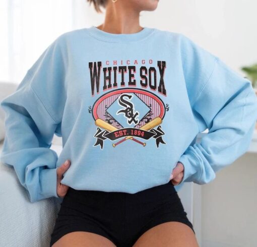 Vintage Chicago White Sox Baseball Sweatshirt, Chicago Crewneck Shirt