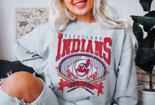 Cleveland Baseball Sweatshirt...Vintage Style Cleveland Baseball