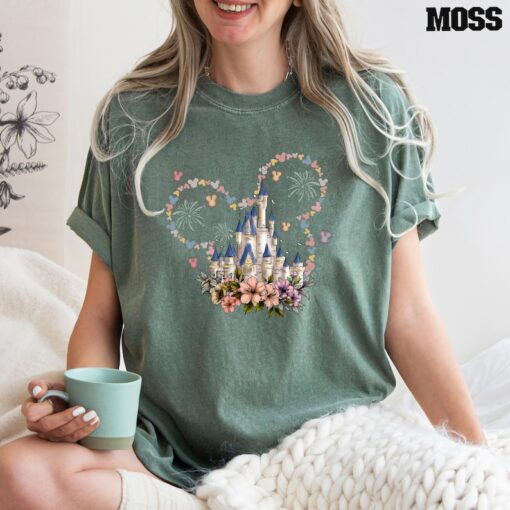 Comfort Colors® Floral Mickey Castle Shirt