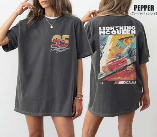 Retro Lightning Mcqueen Comfort Colors Shirt, Rusteze cars Shirt