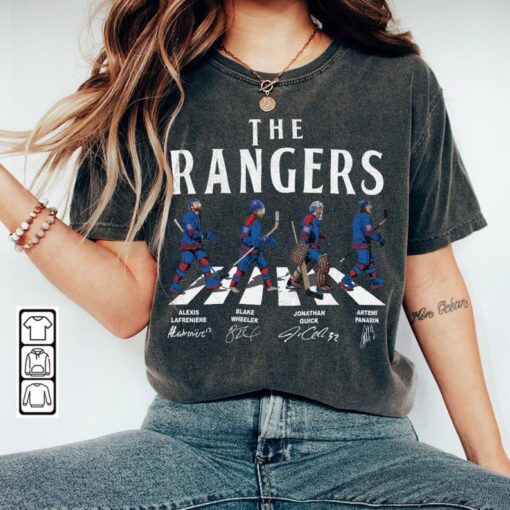 Rangers Walking Abbey Road Signatures Ice Hockey Shirt