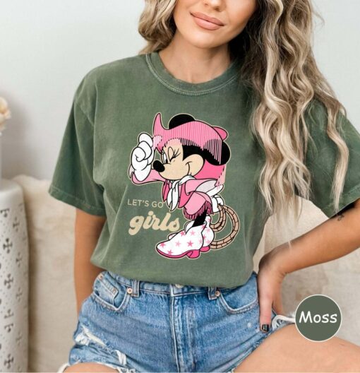 Minnie Mouse shirt, Minnie Cowgirl shirt, Let’s go girls shirt