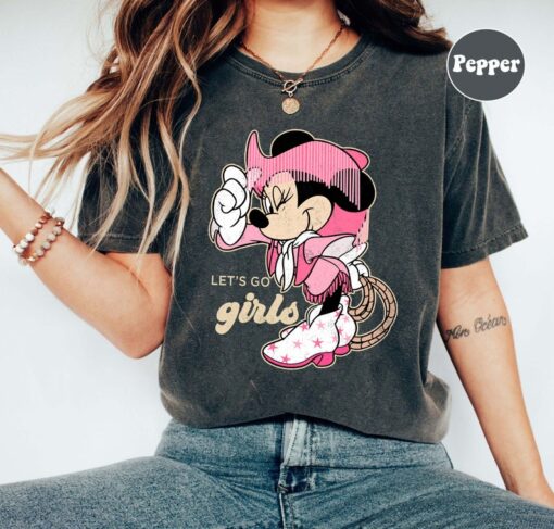 Minnie Mouse shirt, Minnie Cowgirl shirt, Let’s go girls shirt