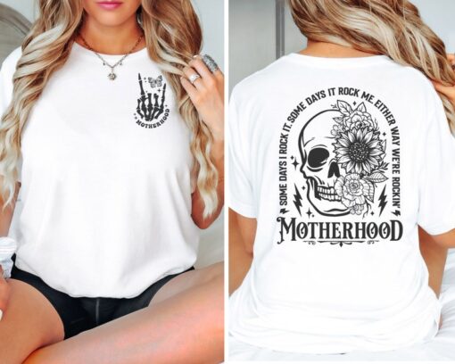 Motherhood Double Sided Shirt, Mom T Shirt