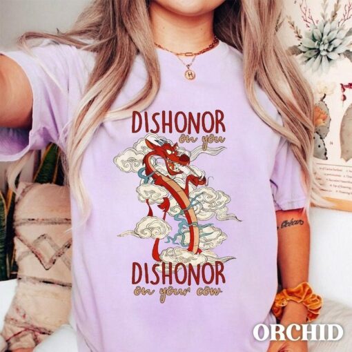 Comfort Colors Mushu Dishonor Shirt, Mushu Dragon Dishonor On Your Cow