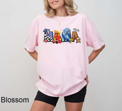 Car Mom Comfort Colors Shirt, Cars Movie Mama Shirt, McQueen Shirt