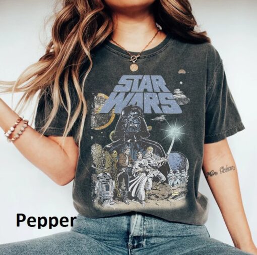 Retro Star Wars Shirt, Darth Vader Shirts, Baby Yoda Shirt