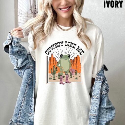 Comfort Colors® Vintage Cowboy Like Me Shirt, Frog Cowboy T Shirt