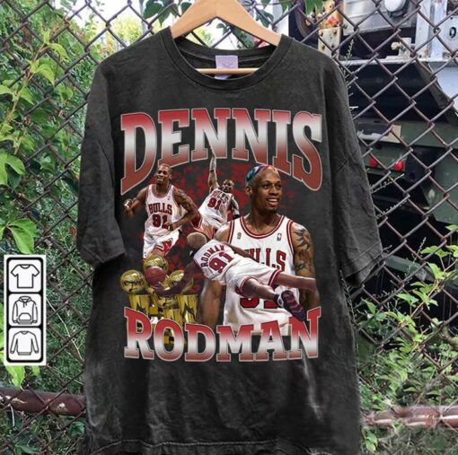 Vintage 90s Graphic Style Dennis Rodman T-Shirt - Dennis Rodman Hoodie