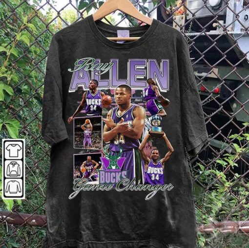 Vintage 90s Graphic Style Ray Allen T-Shirt - Ray Allen Vintage