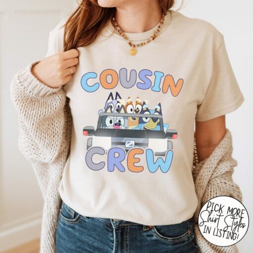 Cousin Crew Shirt, Blue Dog Family Shirt, Blue Dog Muffiin Shirt