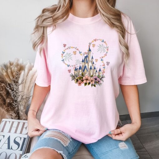 Comfort Colors® Floral Mickey Castle Shirt