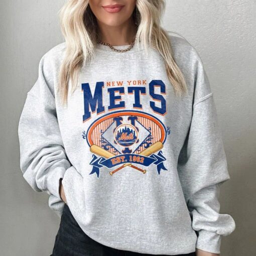 Vintage New York Mets Baseball Sweatshirt, New York Crewneck Shirt