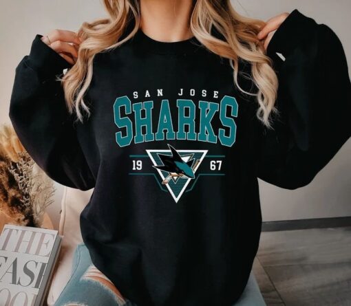 Vintage San Jose Sharks Shirt, Crewneck San Jose Sharks Sweatshirt