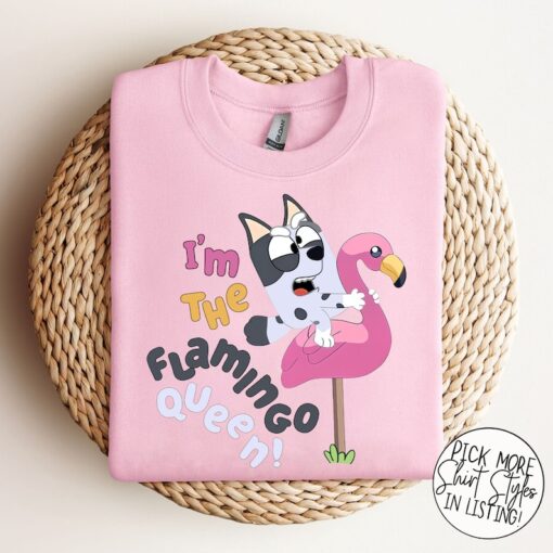 I'm The Flamingo Queen Shirt, Blue Dog Shirt, Muffin Shirt