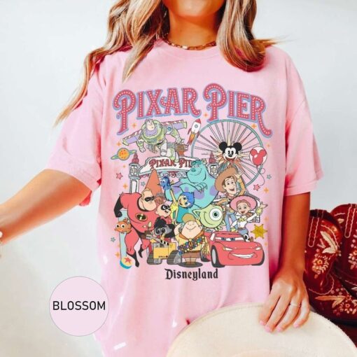 Vintage Meet me at Pixar Pier Shirt, Disney Pixar characters shirt