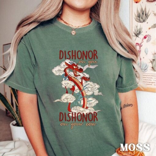 Comfort Colors Mushu Dishonor Shirt, Mushu Dragon Dishonor On Your Cow