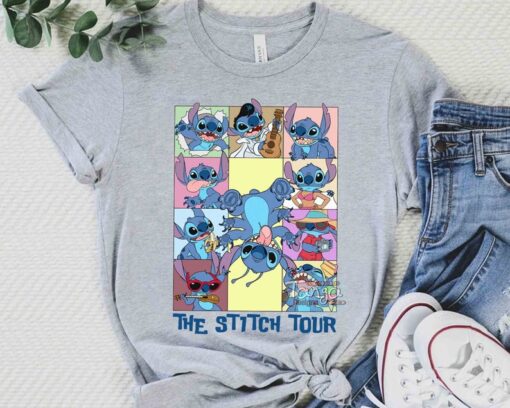 Funny The Stitch Tour T-shirt, Disney Lilo & Stitch Aloha Matching Tee