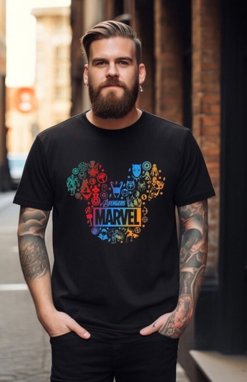 Marvel Shirt, Avengers Superhero Tee, Mickey Marvel Shirt