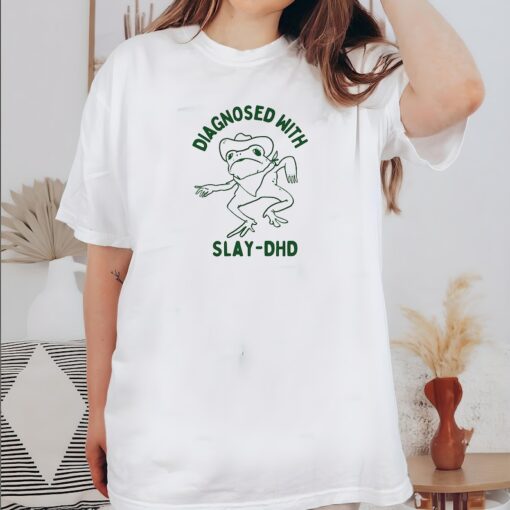 Diagnosed with slay- dhd Unisex Heavy Cotton TeeRism