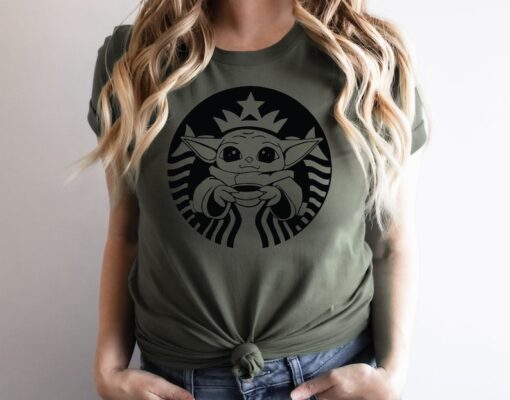 Baby Yoda Shirt, Coffee, Baby Yoda Coffee Shirt, Star Wars Shirt