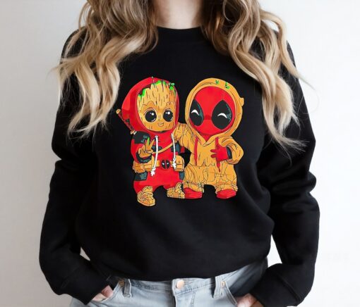 Marvel Groot and Deadpool Friends Costume T-Shirt