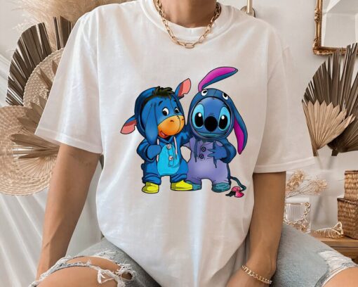 Disney Stitch and Eeyore Friends Matching Costume Shirt