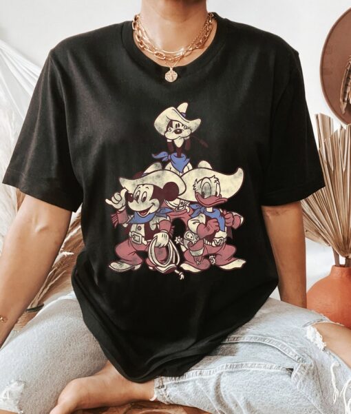 Disney Mickey & Friends Goofy Donald Mickey Cowboy Up T-Shirt