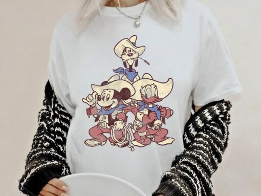 Disney Mickey & Friends Goofy Donald Mickey Cowboy Up T-Shirt