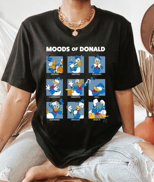 Disney Donald Duck Moods Graphic T-Shirt, Moods Of Donald Shirt