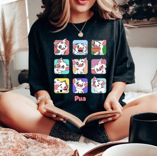 Disney Moana Pua Pig Portrait Moods Retro 90s Shirt, Pua Tee