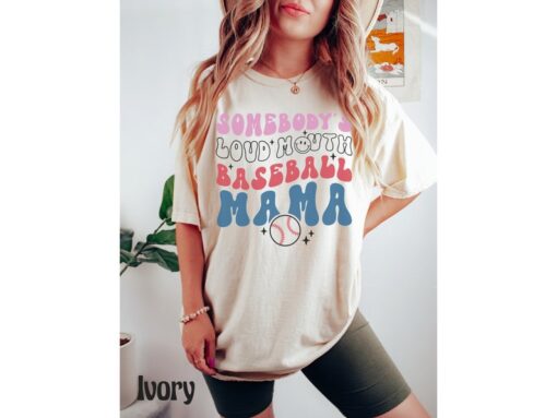 Comfort Colors® Funny Baseball Mama Shirt, Baseball Mom Shirt
