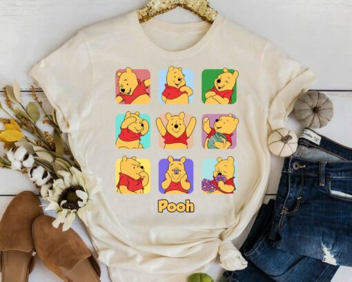 Disney Winnie The Pooh Portrait Moods Retro 90s Shirt, Pooh Tee