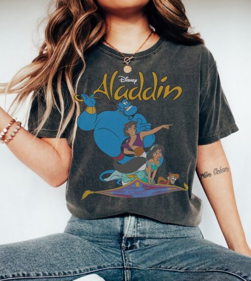Disney Aladdin Vintage Group Shot Logo T-Shirt, Magic Kingdom