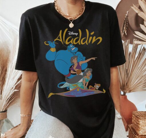 Disney Aladdin Vintage Group Shot Logo T-Shirt, Magic Kingdom