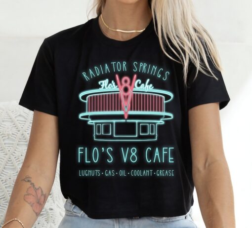 Disney Pixar Cars Flo's V8 Cafe Poster Graphic T-Shirt